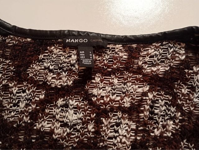 Chaqueta Mango Animal Print Marrón Talla L