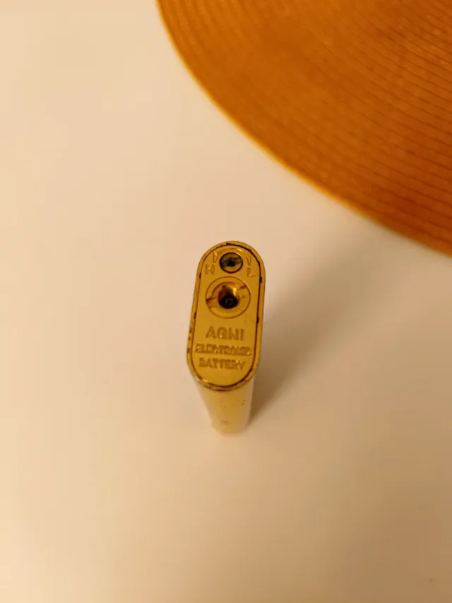 Accendino vintage AGNI dorato - Batteria Elettronica