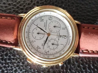 Orologio Lorenz Uomo Cronografo Pelle Dorato