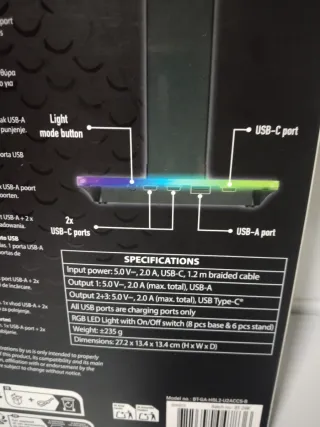 Soporte Cascos Battletron con USB y RGB