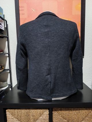 Americana de lana gris