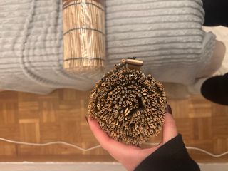 2 pz Persiane arrotolabili in bambù 80x160cm