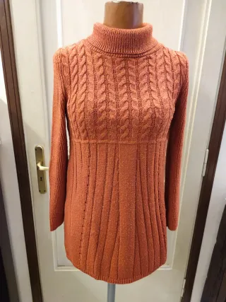 Maglione/abito collo alto arancione
