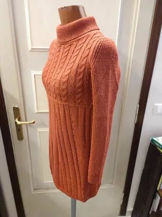 Maglione/abito collo alto arancione