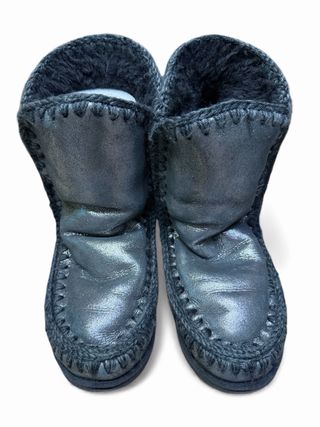 Mou stivali neri argento donna