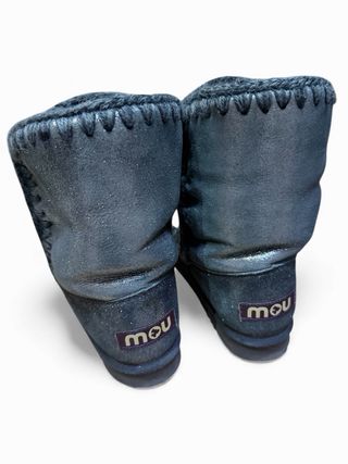 Mou stivali neri argento donna