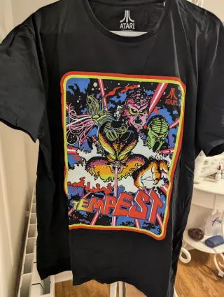 Camiseta Atari Hombre Negra Tempest