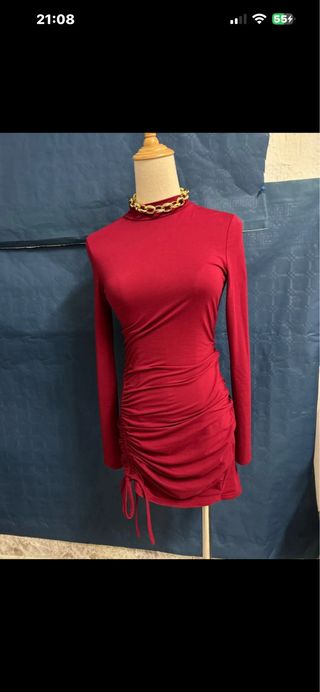 Vestido SHEIN Rojo Talla XS