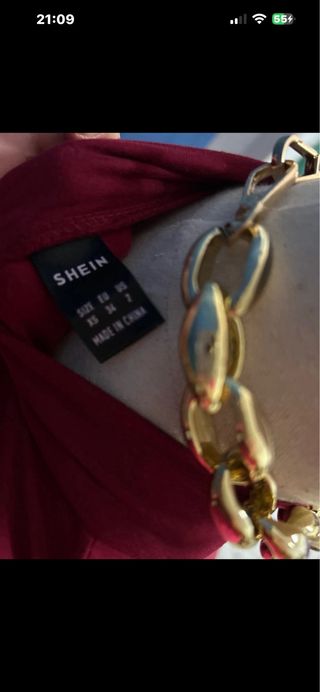 Vestido SHEIN Rojo Talla XS