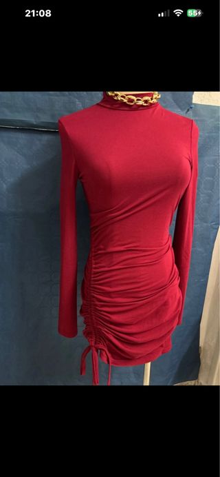 Vestido SHEIN Rojo Talla XS