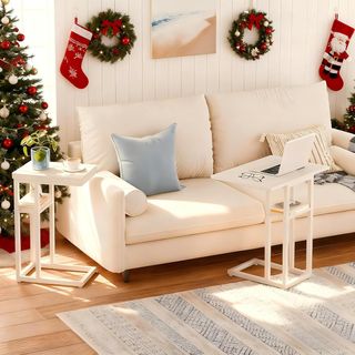 Mesa Auxiliar C Plegable Madera y Metal