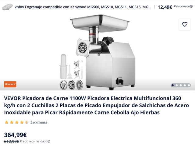 Picadora VEVOR XZ22A 1100W