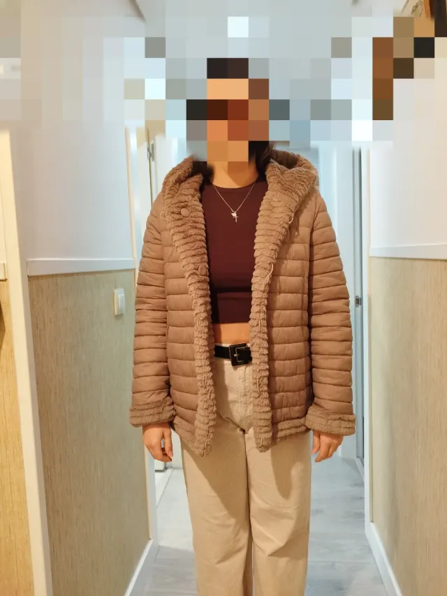 Abrigo pelo reversible Camel Talla M-L