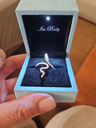 Anillo Serpiente Oro y Plata