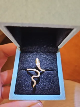 Anillo Serpiente Oro y Plata