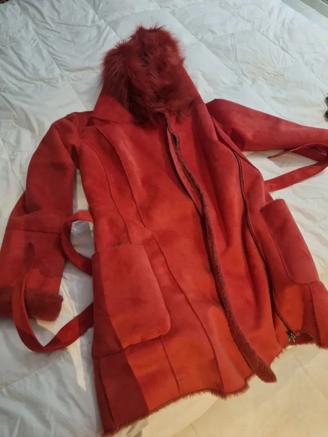 Abrigo Salsa reversible rojo