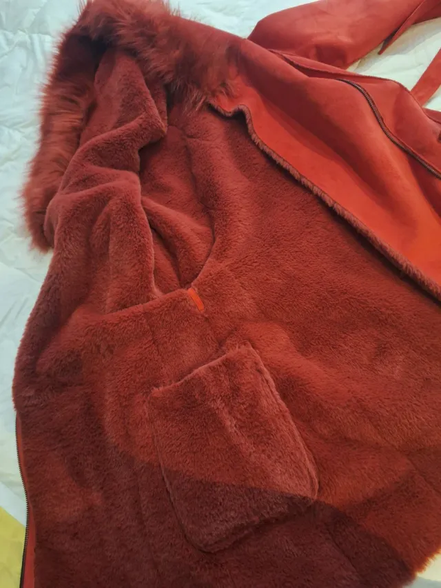 Abrigo Salsa reversible rojo