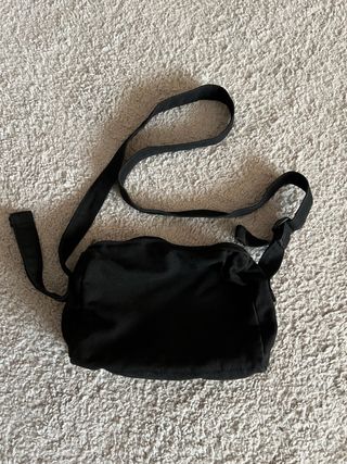 Bolso bandolera tela negro