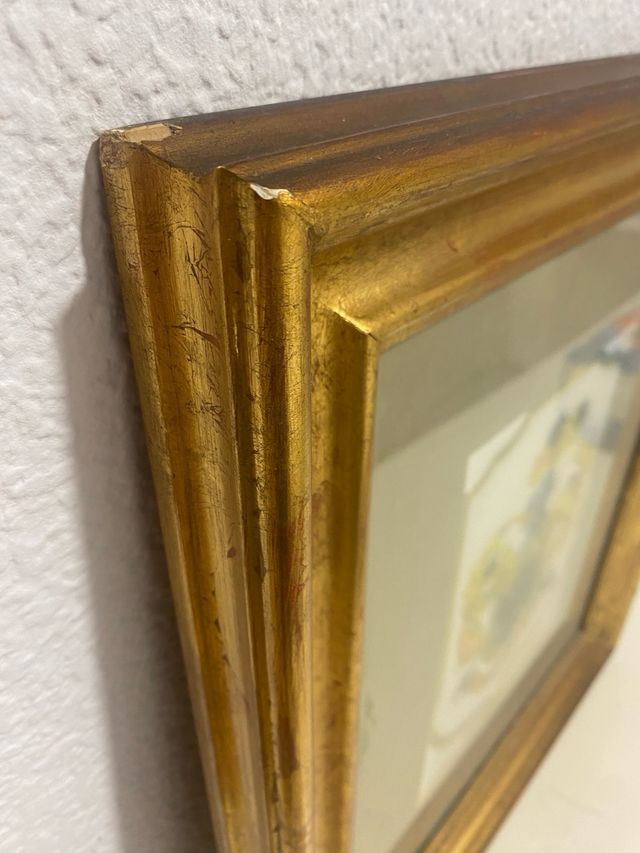 Quadro Stemma Famiglia Aguilar Dorato