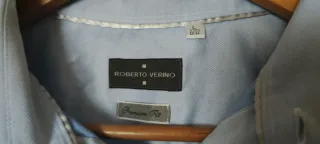 Camisa de vestir azul para hombre