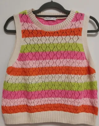 Chaleco Crochet Stradivarius Talla S