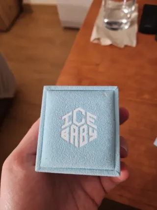 Anillo Corazón Ice Baby Dorado y Blanco