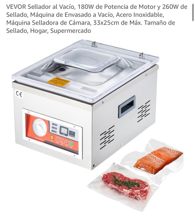 VEVOR Selladora al Vacío 180W/260W Acero Inoxidabl