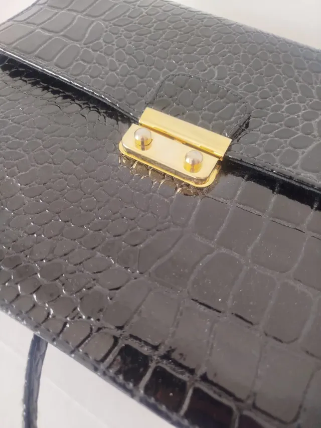 Bolso cartera vintage piel cocodrilo sintético