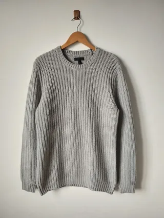 ASOS Relaxed Long Sleeve Knitted Crewneck Stripe J