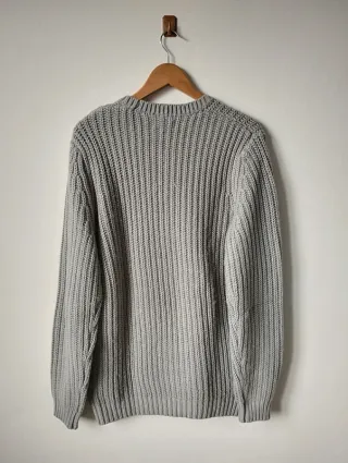 ASOS Relaxed Long Sleeve Knitted Crewneck Stripe J