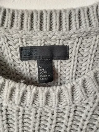 ASOS Relaxed Long Sleeve Knitted Crewneck Stripe J