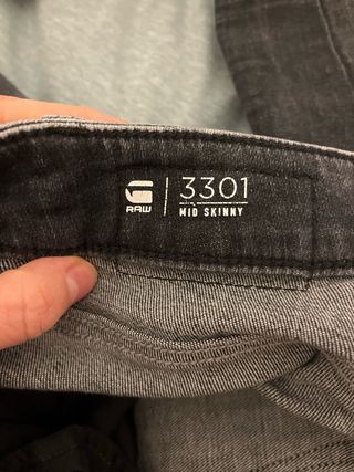 Pantalón pitillo G-STAR RAW gris Talla 27, largo28