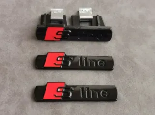 Logo Audi Sline  Parilla más 2 Emblemas Laterales