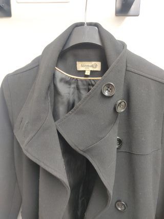 Abrigo negro Fórmula Joven Talla 42