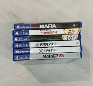 PS4 (PlayStation 4) Negra + 2 Mandos + 6 Juegos