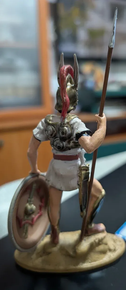 Figura in piombo di un soldato italico samnita