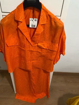 Traje Pantalón y Camisa Naranja  scalprs