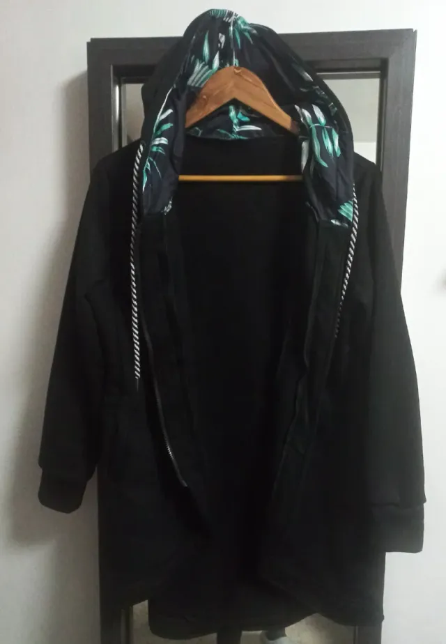 Abrigo mujer negro, nuevo