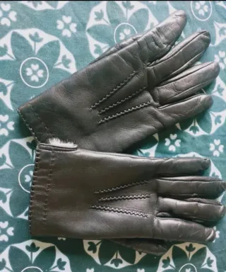 Guantes de piel mujer negros