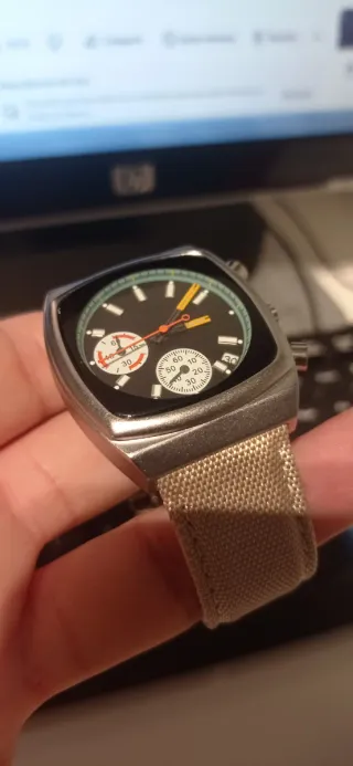 Reloj Vintage Cronógrafo Multicolor. Unisex.