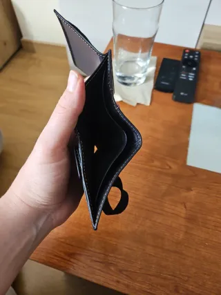 Cartera de piel Zinn Fiel caballero negra