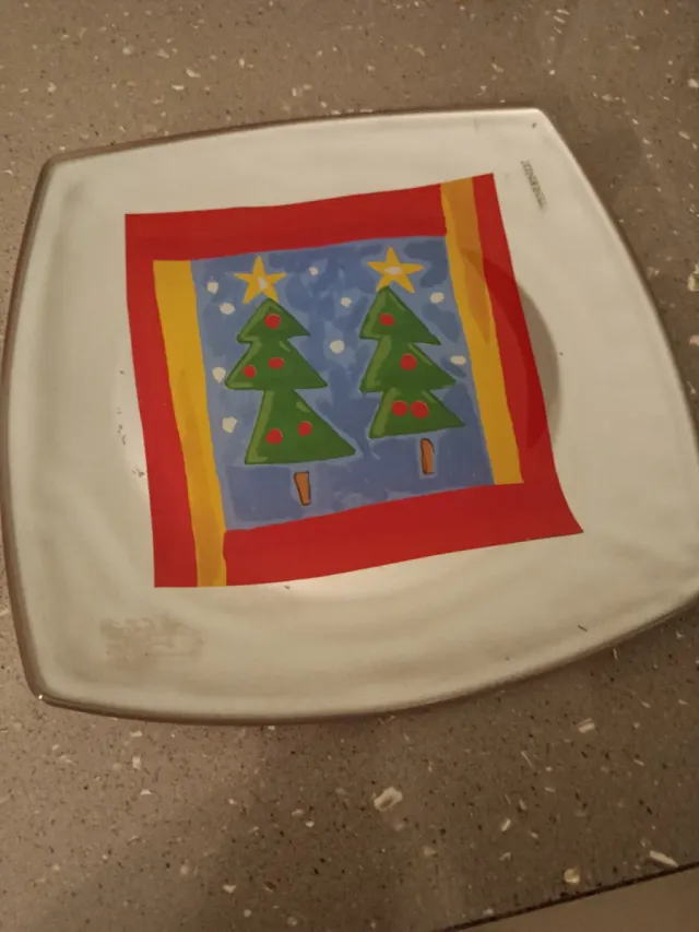 Piatto decorativo Tendenze Natale in vetro