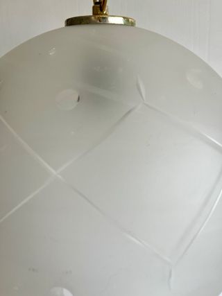 Lampadario sfera vetro e metallo