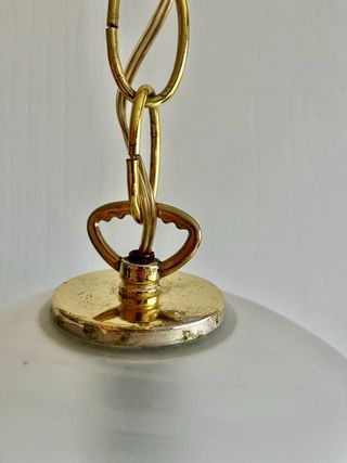 Lampadario sfera vetro e metallo