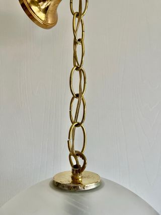 Lampadario sfera vetro e metallo