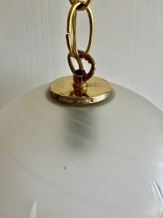 Lampadario sfera vetro e metallo