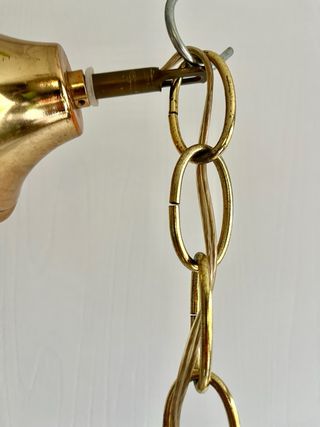 Lampadario sfera vetro e metallo