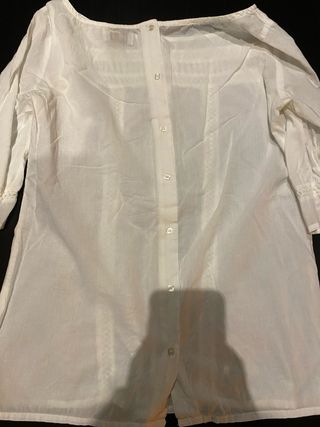 Blusa romántica mujer blanca