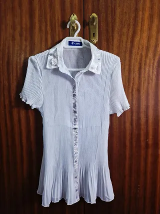 Blusa Larga C-boy Blanca Talla M