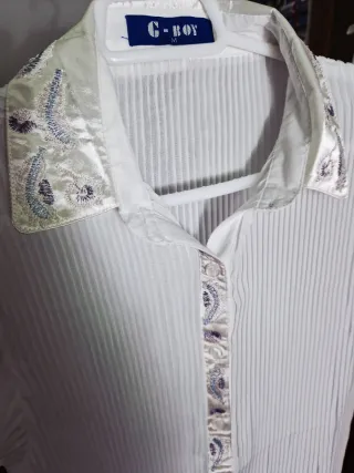 Blusa Larga C-boy Blanca Talla M